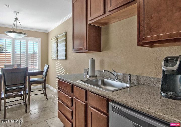 3500 North Hayden Road, Unit 1511 Scottsdale, AZ 85251 - Photo 10 of 26 a kitchen with a sink and cabinets