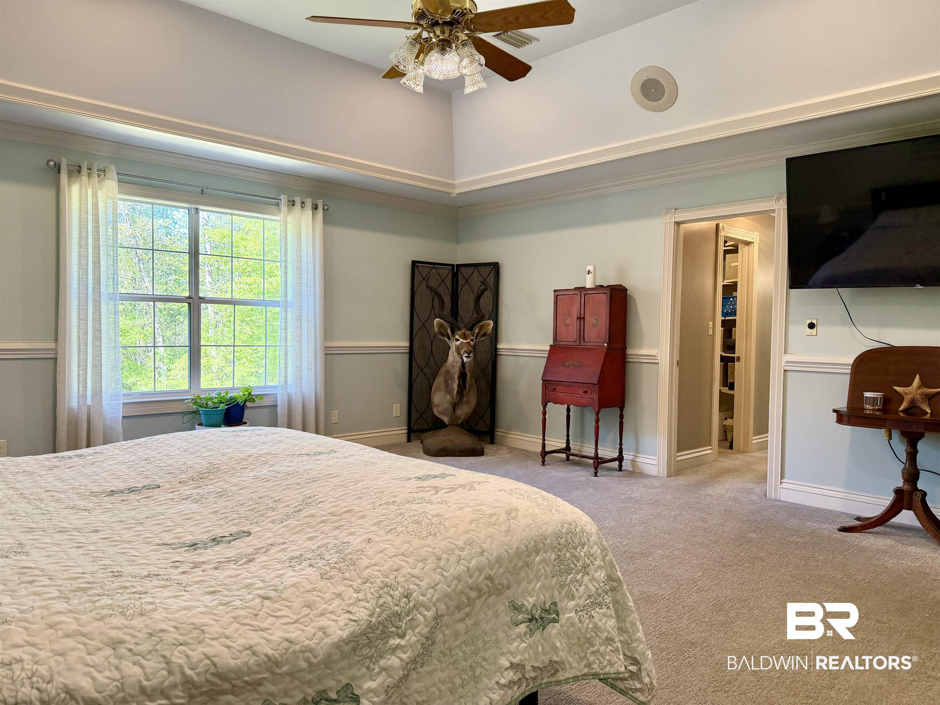 2944 Appleton Road Brewton, AL 36426 - Photo 14 of 65 Bedroom with carpet floors and a ceiling fan