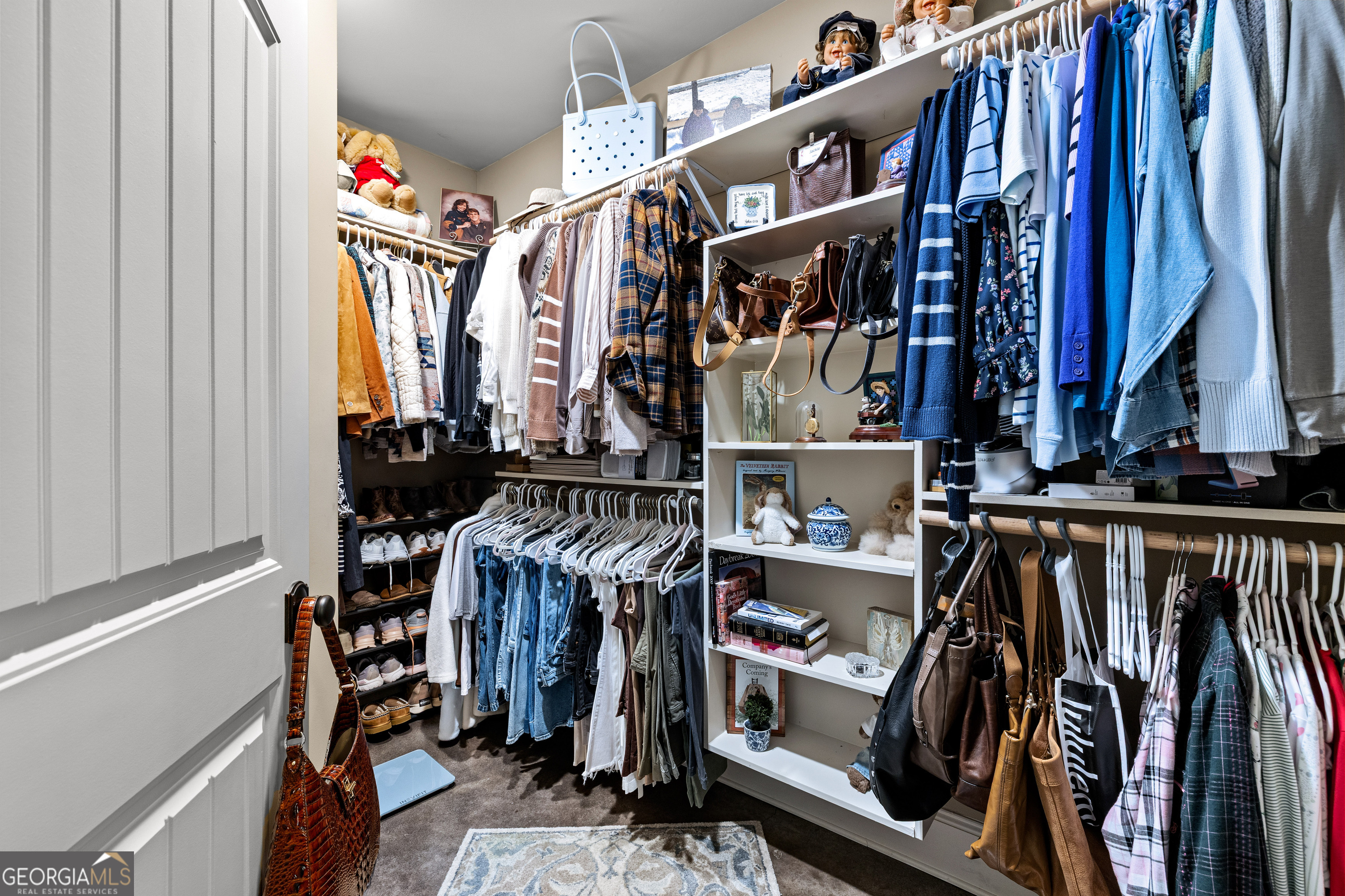 752 Grant Road Brooks, GA 30205 - Photo 84 of 132 a view of walk in closet with clothes and shoes
