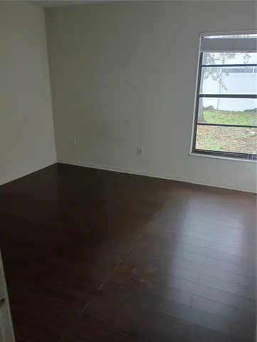 an empty room with a window