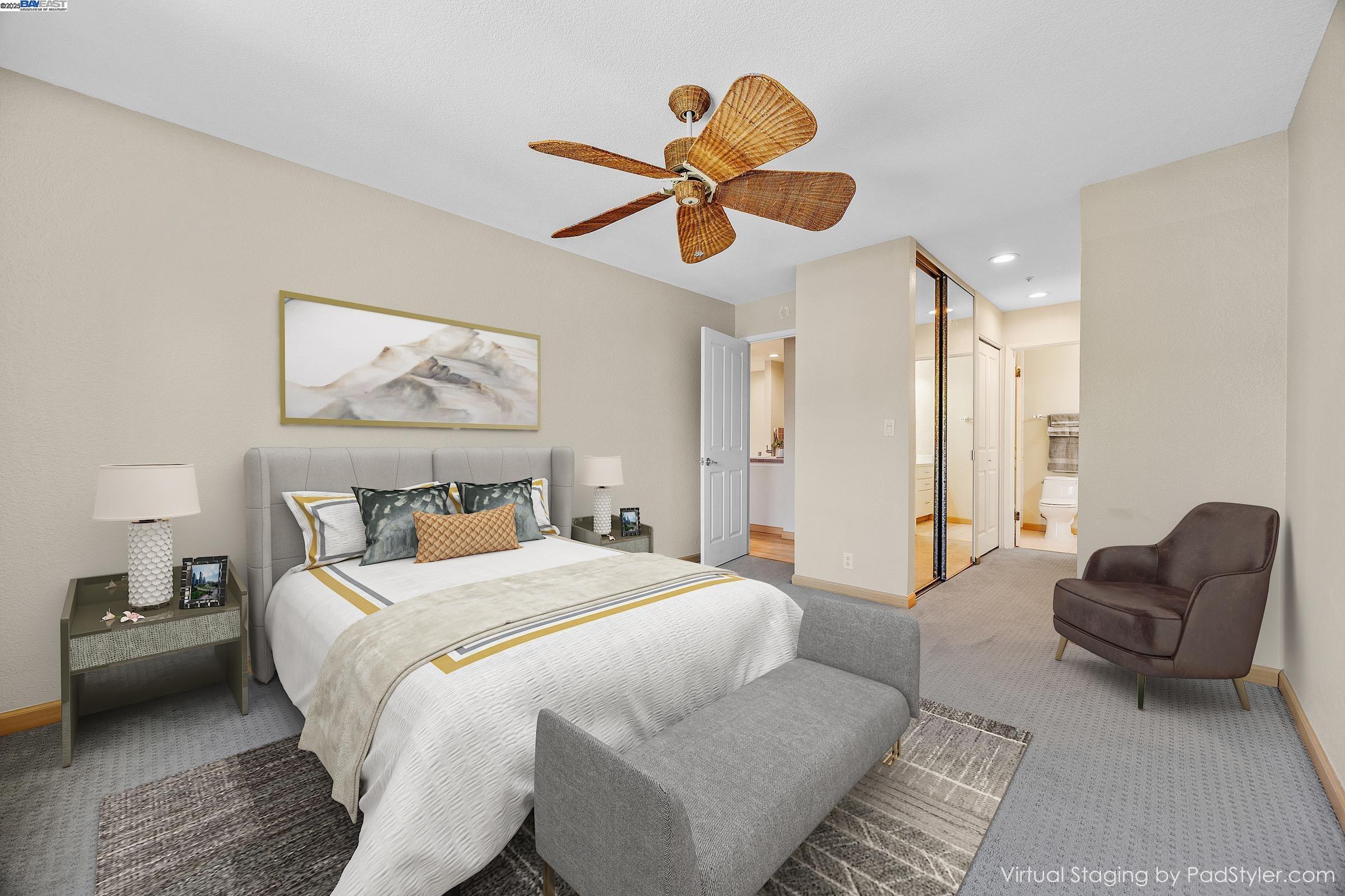 1308 Walden Road, Unit 37 Walnut Creek, CA 94597 - Photo 13 of 27 a bedroom with a bed couch and window