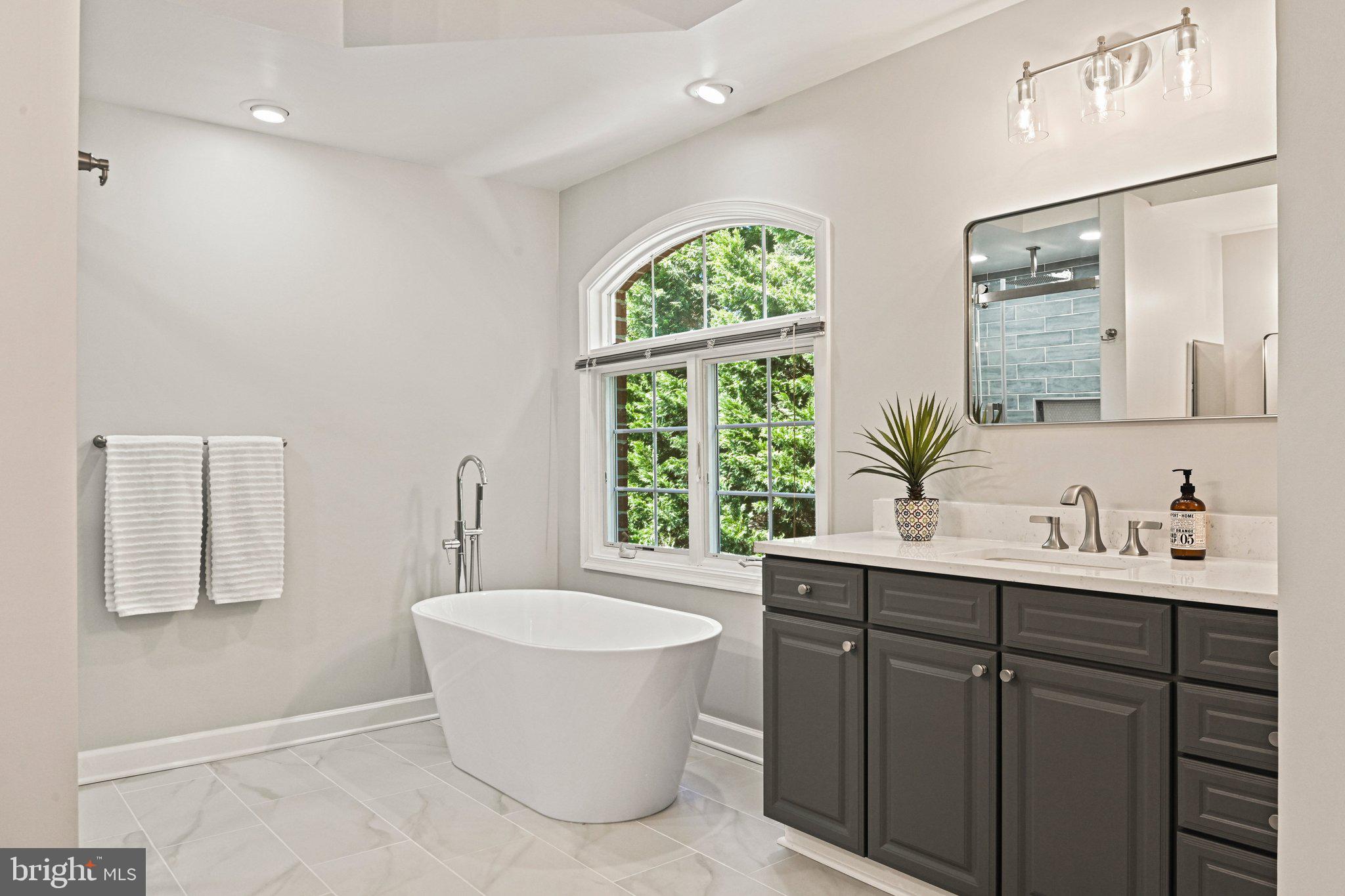 1831 Beulah Road Vienna, VA 22182 - Photo 32 of 96 PRETTY new bathroom with soaking tub....