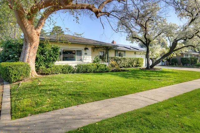 a view of a house with garden