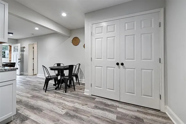 an entryway with livingroom and furniture