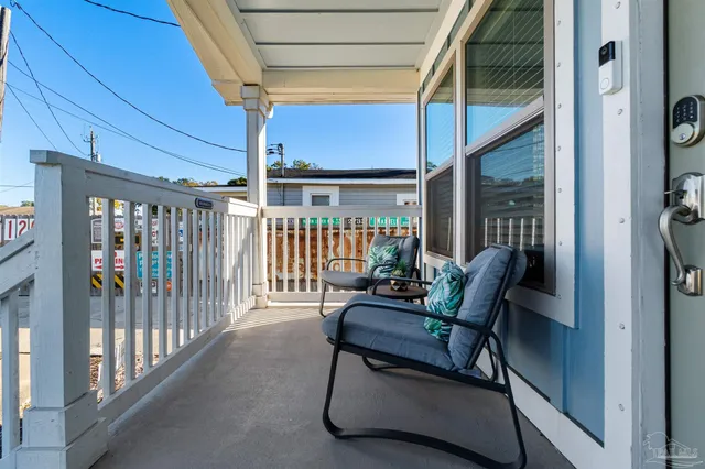 a view of an outdoor space and swimming pool