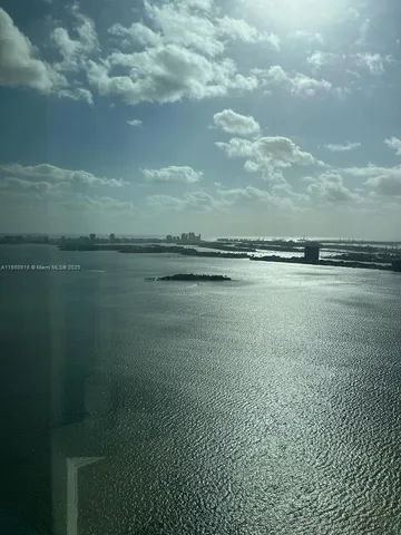 a view of an ocean and beach