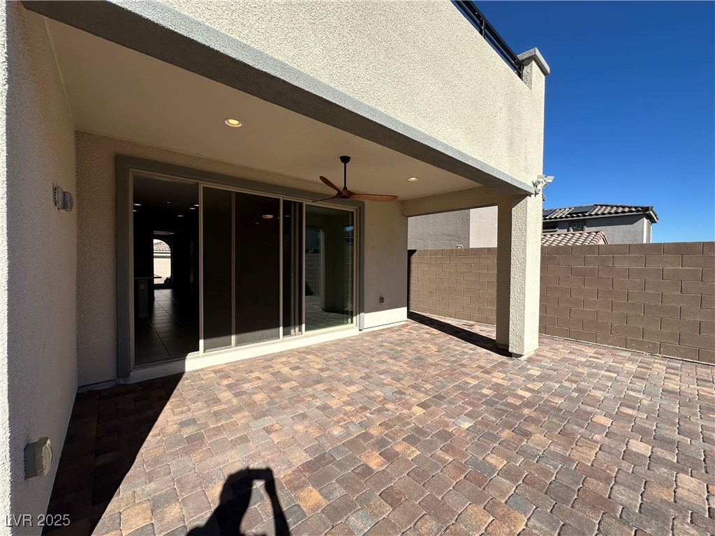 11585 Salt Creek Avenue Las Vegas, NV 89138 - Photo 45 of 45 View of patio featuring ceiling fan