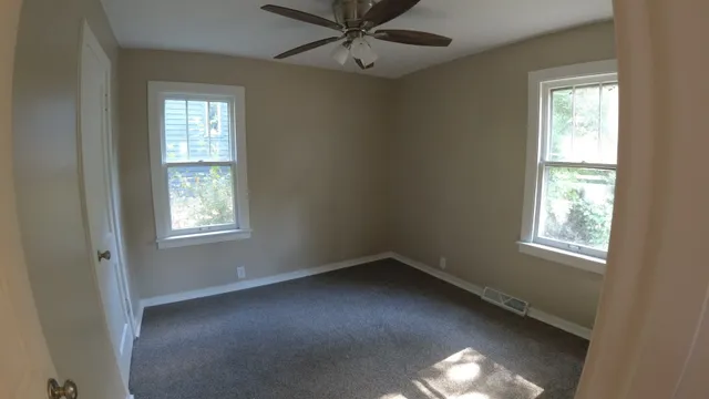 an empty room with a window