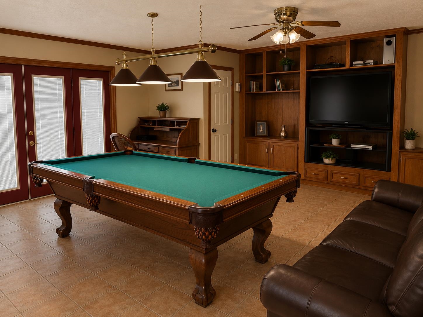 5845 Meadowview Road Beaumont, TX 77708 - Photo 17 of 24 a room with pool table and flat screen tv