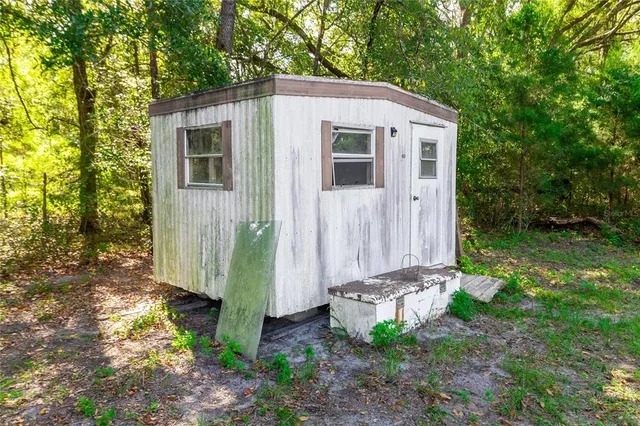 a small pool with a outdoor space