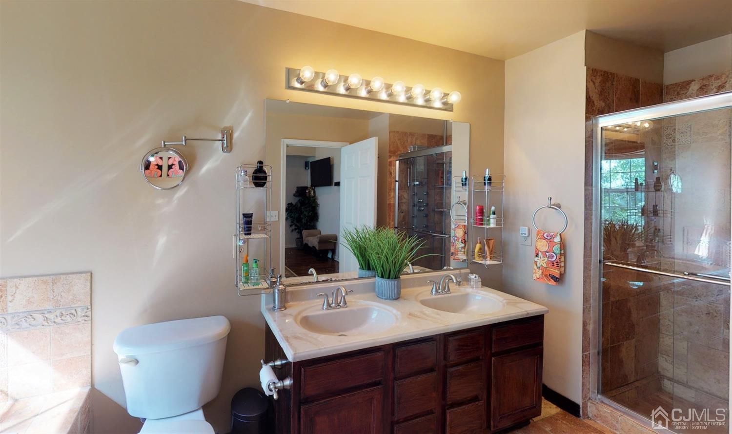 1069 Shadowlawn Drive, Unit 604 Green Brook, NJ 08812 - Photo 25 of 45 a bathroom with a sink and a mirror
