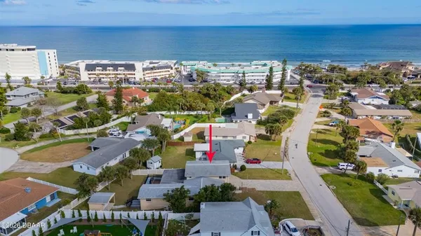 an aerial view of multiple house