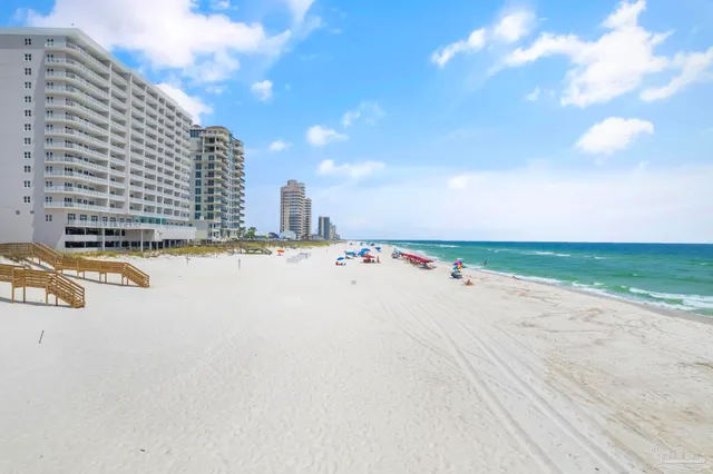 a view of an ocean and beach