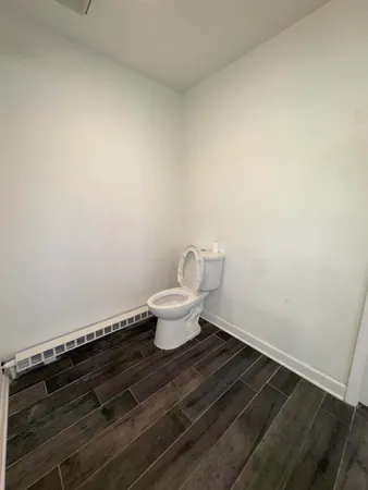 a bathroom with a toilet