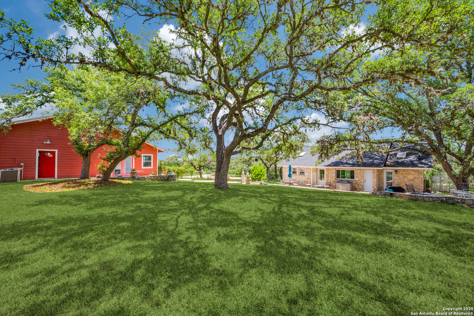 20892 Bluehill Pass Helotes, TX 78023 - Photo 33 of 36 front view of a house with a tree and green space