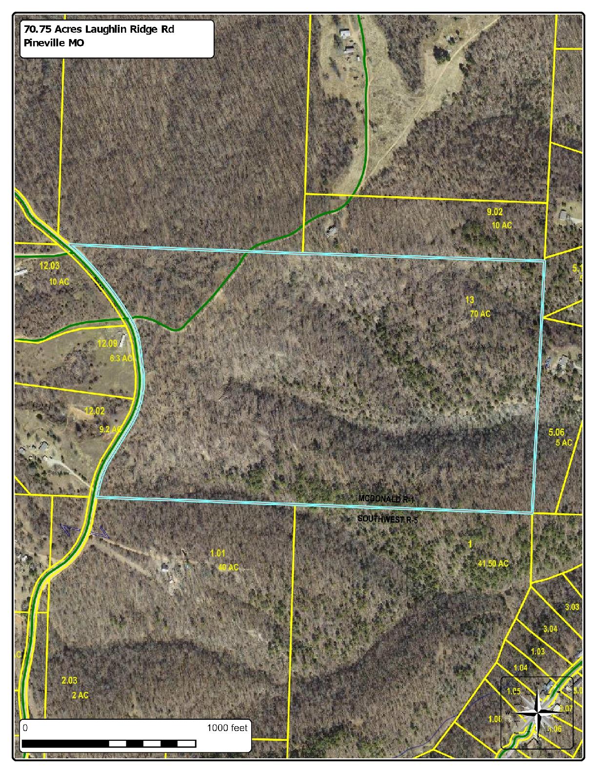 Tbd Laughlin Ridge Road Pineville, MO 64856 - Photo 1 of 1 70.75 Acres TBD Laughlin Ridge Road Aer