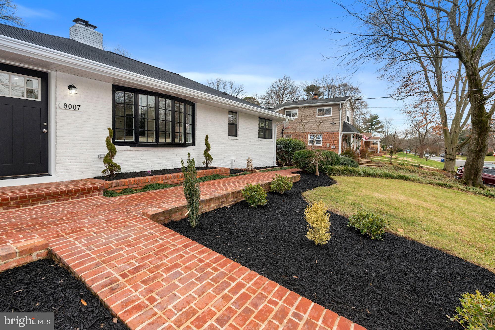 8007 Bainbridge Road Alexandria, VA 22308 - Photo 2 of 46 Brick Walk Way and Patio. New Landscaping.