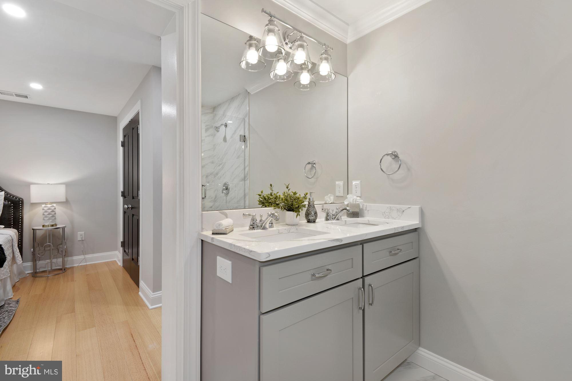 8007 Bainbridge Road Alexandria, VA 22308 - Photo 18 of 46 Dual Sink Raised Vanity with Quartz Countertop