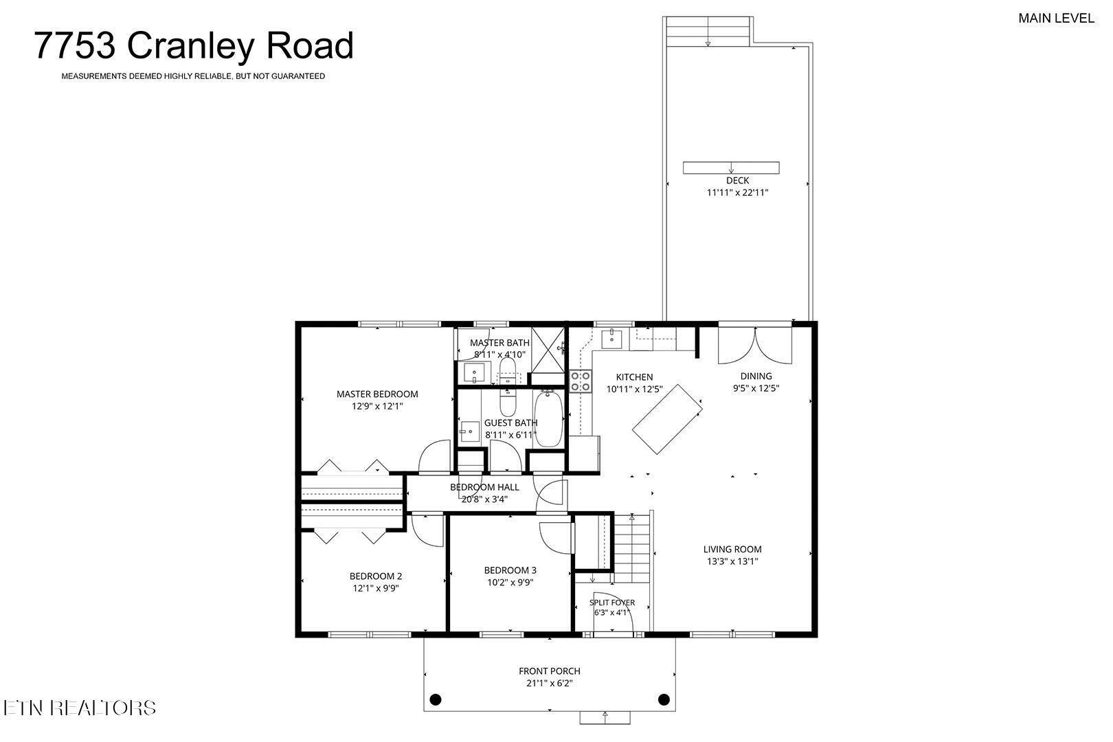 7753 Cranley Road Powell, TN 37849 - Photo 42 of 43 42_CranleyRoad_7753_FloorPlan-MainLevel