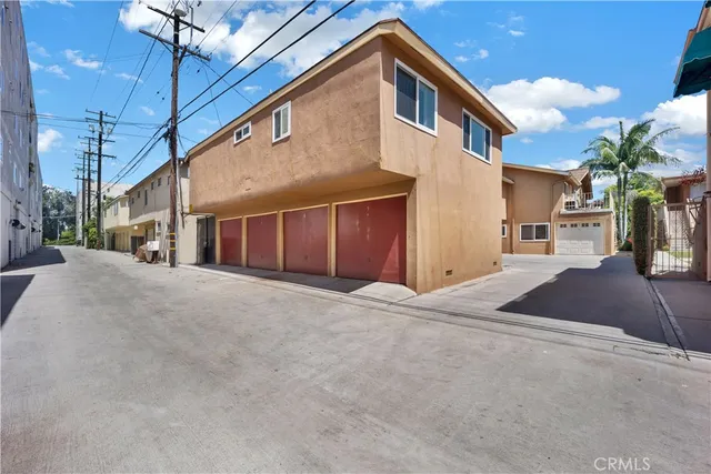 a view of a house with a street