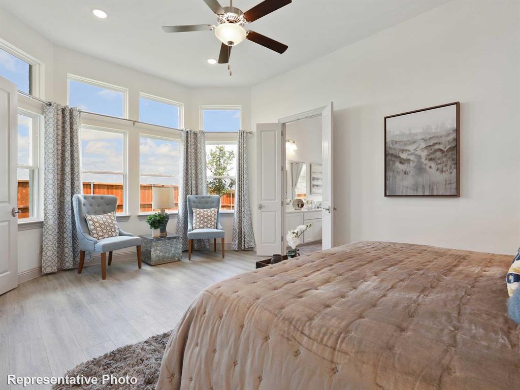 2204 Ridgecrest Lane Anna, TX 75409 - Photo 7 of 17 Bay window with multiple windows, recessed lighting, and a ceiling fan