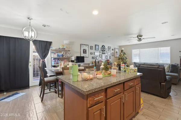 a bathroom with sink and mirror