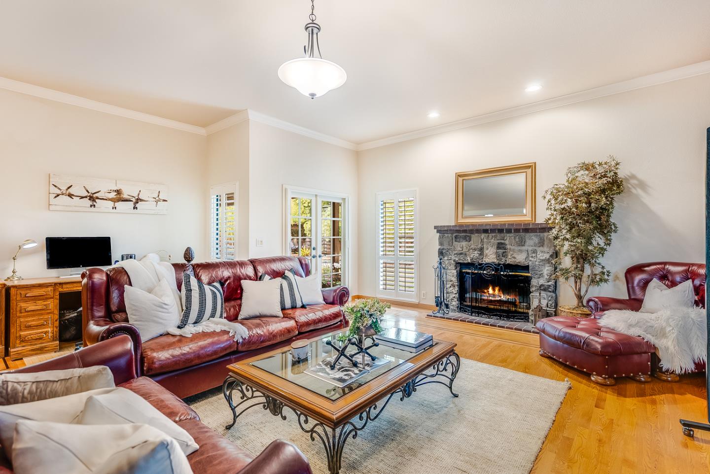 757 Harry Road San Jose, CA 95120 - Photo 30 of 60 a living room with furniture and a fireplace
