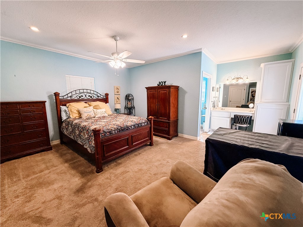 1027 Stagecoach Trail San Marcos, TX 78666 - Photo 25 of 36 a bedroom with bed couch and window