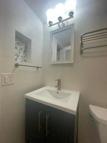 a view of a room that has a window in it