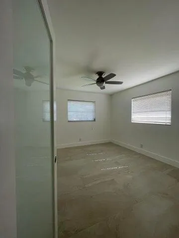 an empty room with a window