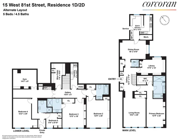 $7,900,000 | 15 West 81st Street, Unit 1D/2D | Upper West Side