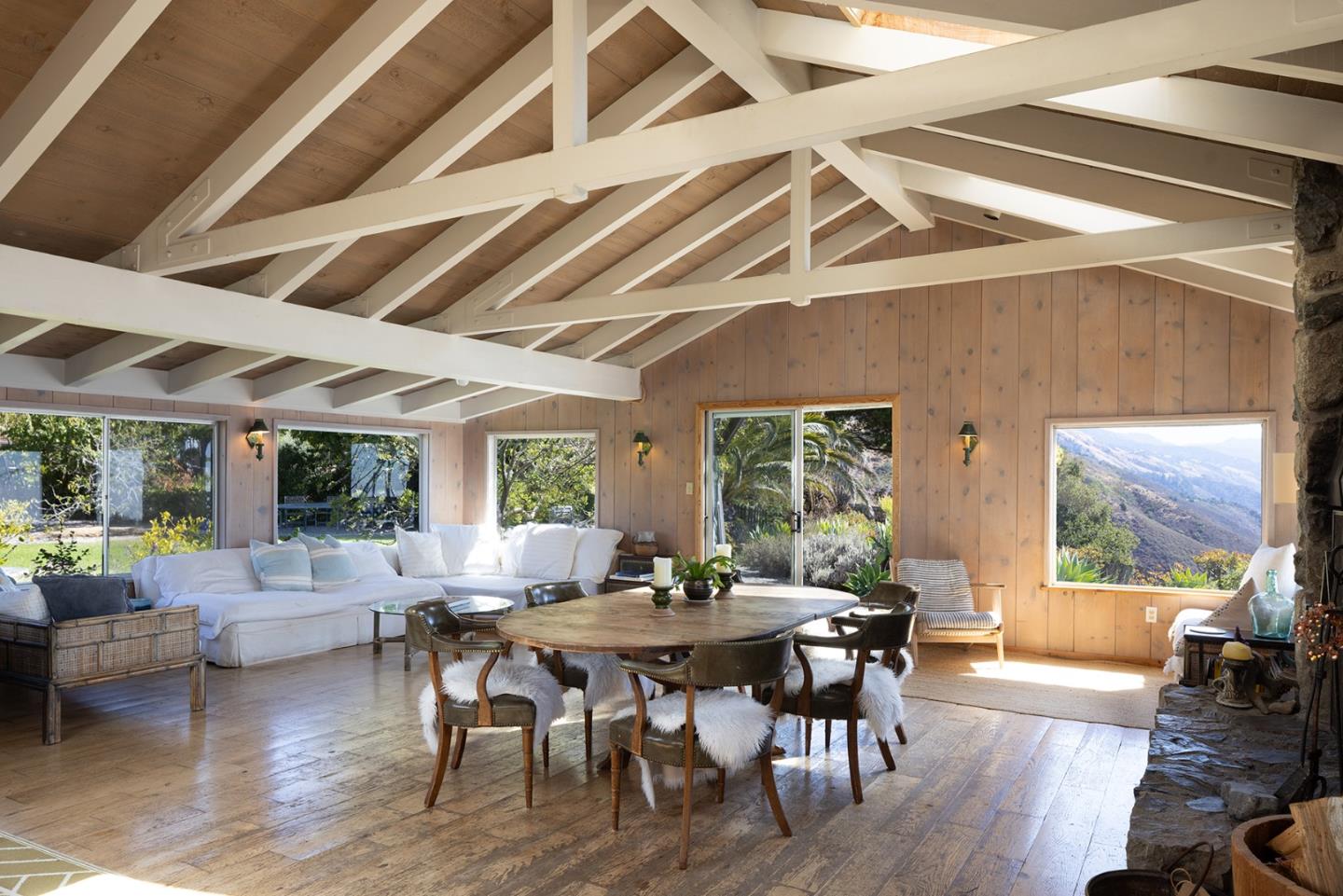 47320 Highway 1 Big Sur, CA 93920 - Photo 16 of 73 a view of a dining room with furniture window and outside view