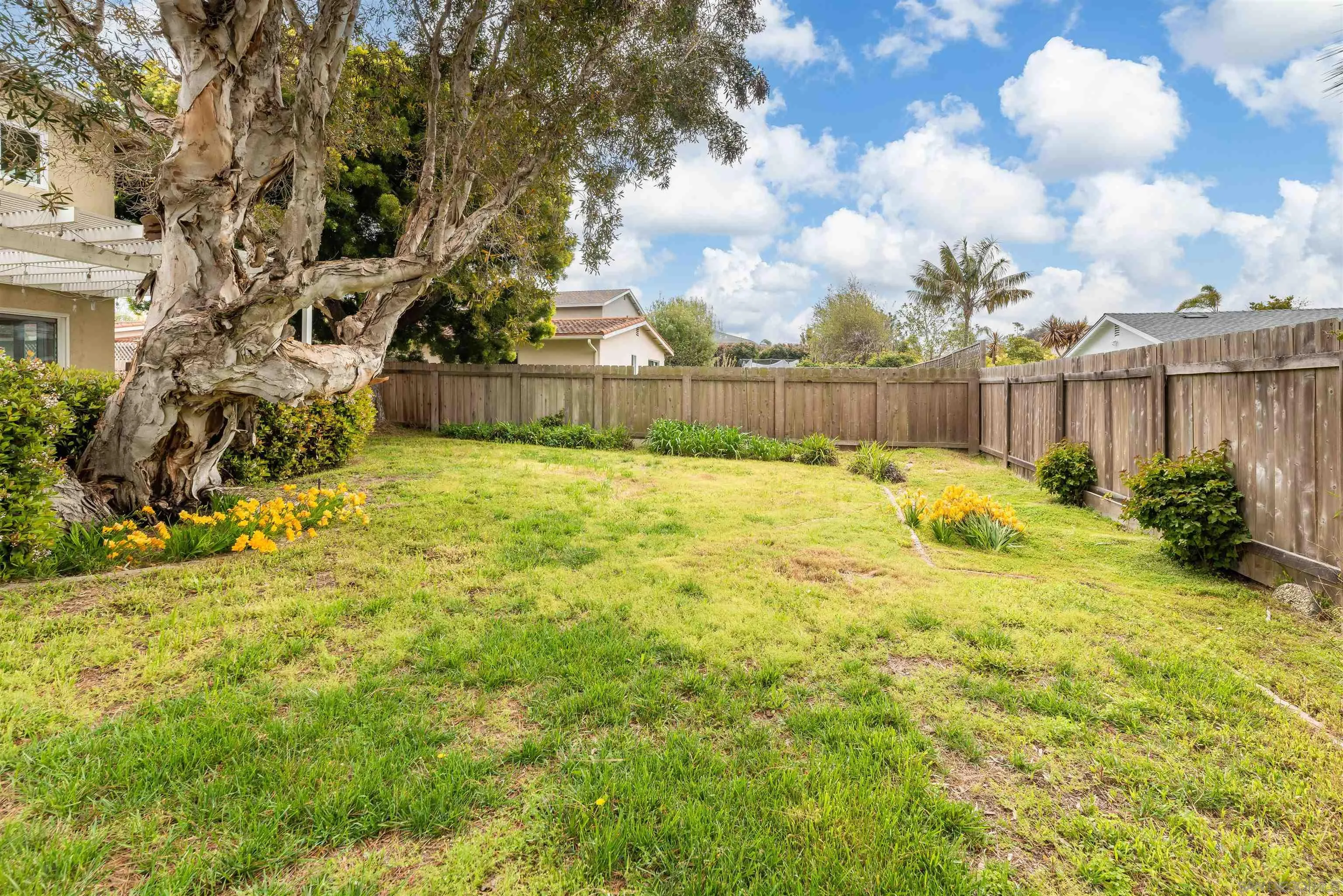 13766 Durango Drive Del Mar, CA 92014 - Photo 20 of 30 a view of swimming pool with lawn chairs and wooden fence