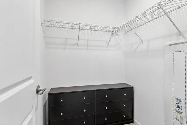 a view of a walk in closet