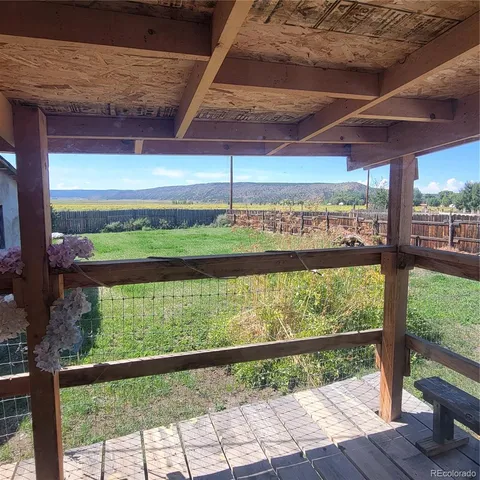a view of outdoor space with seating