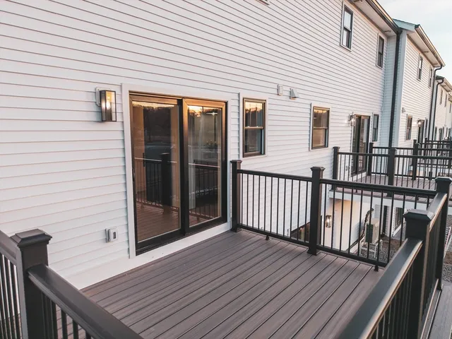 a view of a wooden deck