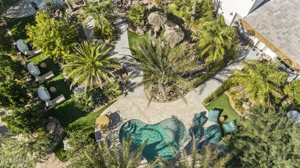 an aerial view of multiple house
