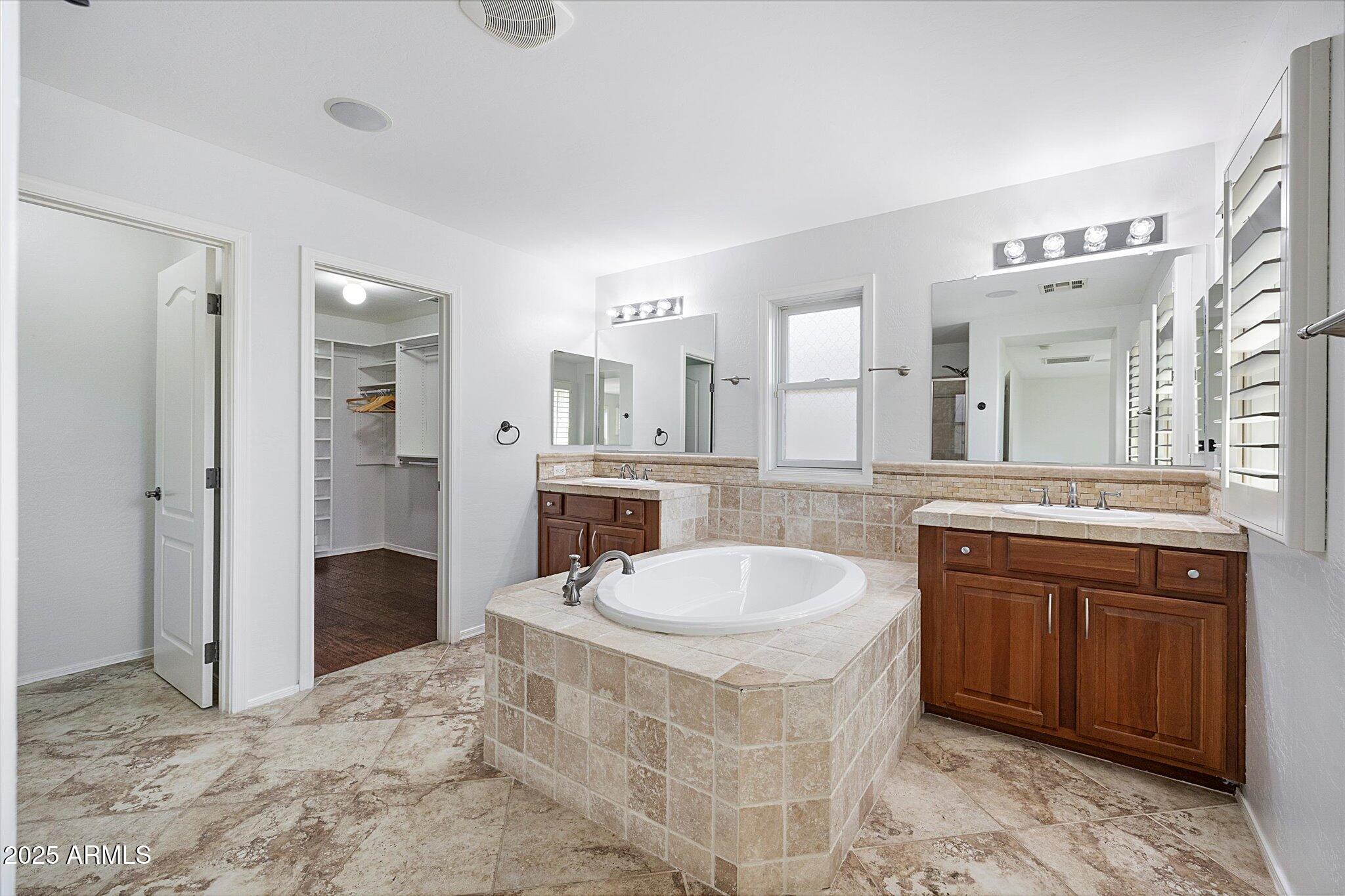 970 South Henry Lane Gilbert, AZ 85296 - Photo 13 of 51 a spacious bathroom with a tub sink and mirror
