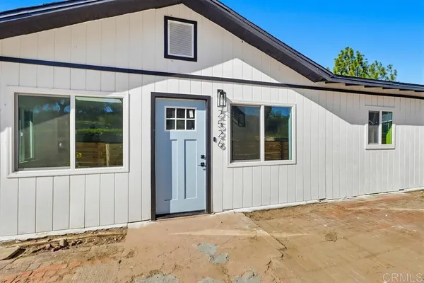 a front view of a house