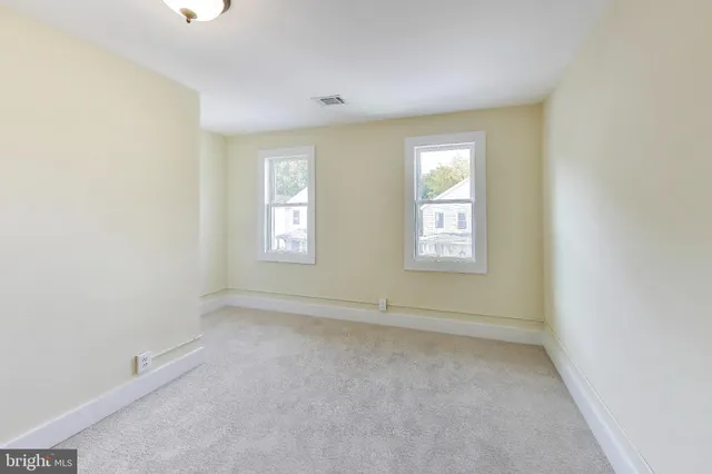 an empty room with a window