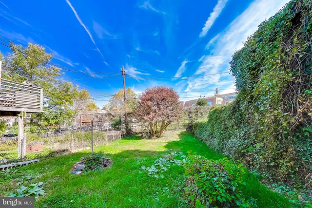 a view of yard with swimming pool