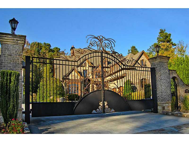 a view of entryway and brick building