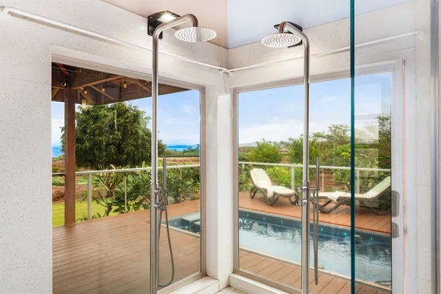 a glass door with glass top door