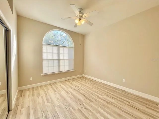 an empty room with a window