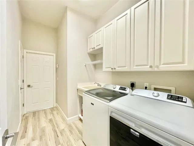 a view of a bench in the roof deck