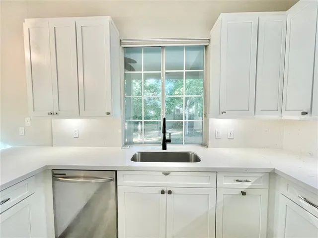 a sink with a window