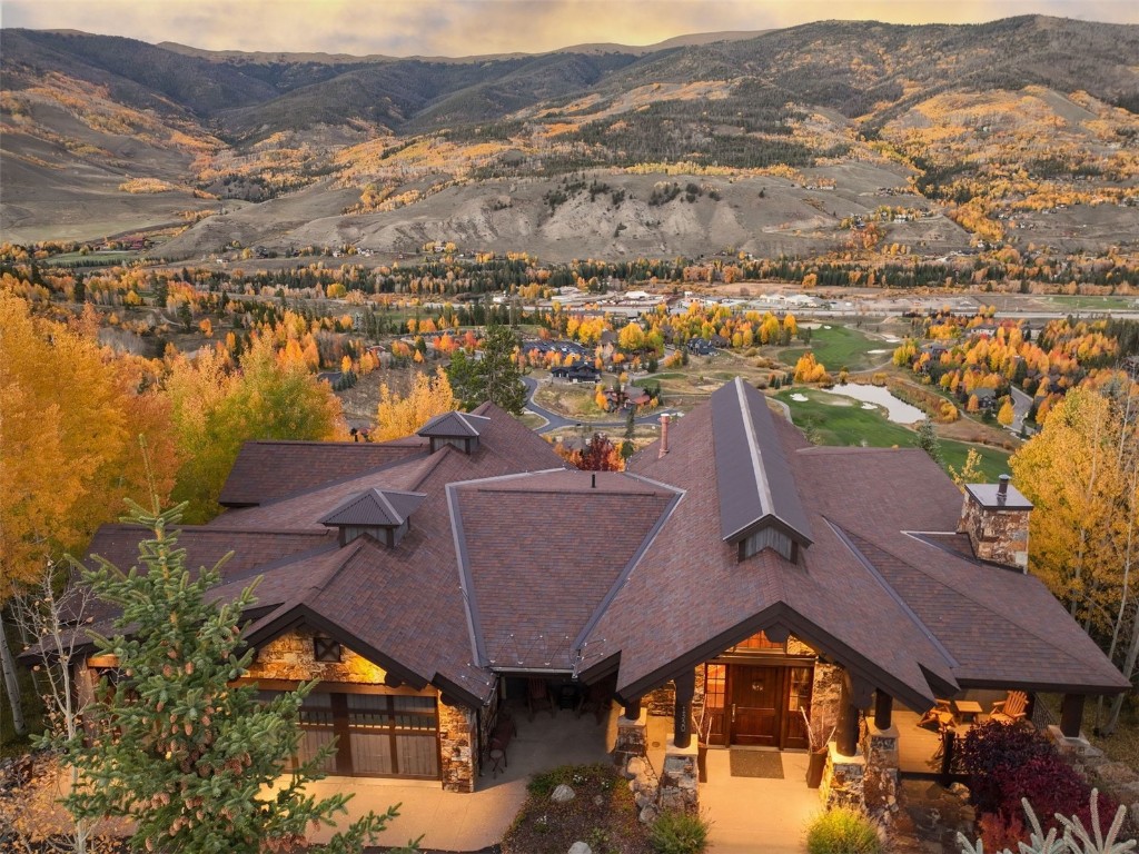 1330 Golden Eagle Road Silverthorne, CO 80498 - Photo 39 of 41 an aerial view of residential houses with outdoor space and river