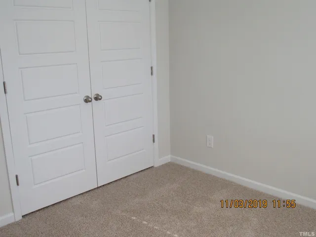 a view of a small space with a window