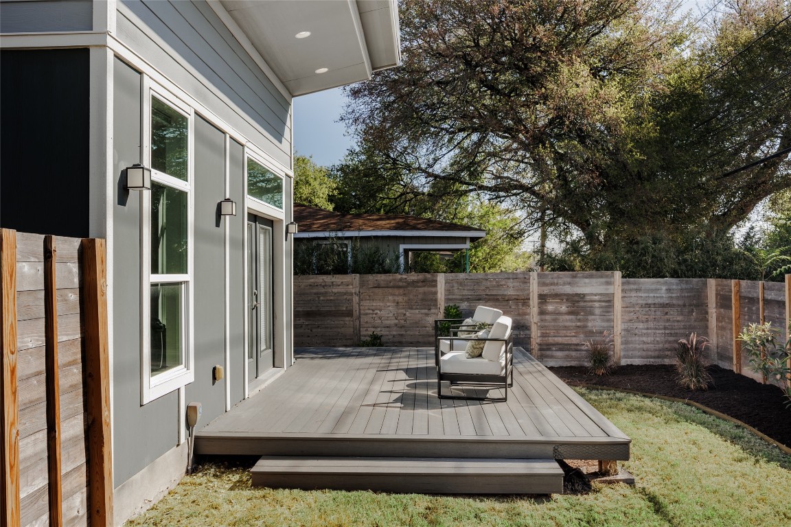 1205 McKinley Avenue Austin, TX 78702 - Photo 27 of 34 a view of backyard with seating space