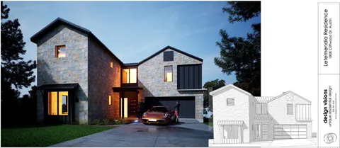 a front view of a house with parking